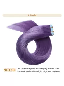 Tape In Hair Extensions Human Hair Seamless Remy Human Hair Tape In Extensions 20pcs 30g/Pack Purple Color
