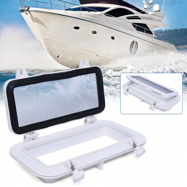 kangten Rechteckig Boots Yacht Bullauge Fenster Luken Öffnung Portlight 40x20cm Ersatzfenster Bootsfenster für Boat Yacht RV