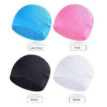 1PC Waterproof Silicone Swim Caps Women Men High Elastic Flexible Protect Ears Hair Swimming Pool Hat For Adults - Multicolor - View 10