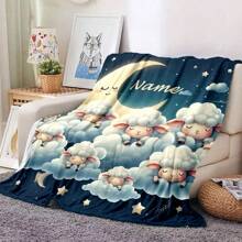 1PC Personalized Blanket Custom Name Printed Blanket Cute Sleeping Animal Panda Blanket Your Name Printed On It Soft And Warm Memorable Moments Blanket Great Holiday Gift For Families