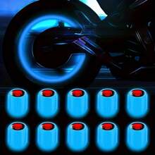 10Pcs Luminous Skull Tire Valve Caps Universal Luminous Wheel Valve Caps Suitable For SUV, Bicycle, Truck, Motorcycle
