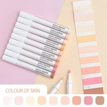 9/144pcs Morandi Acrylic Paint Pens Soft Brush Tip, Calligraphy Markers For Lettering, Card Making, Rocks Painting, Wood, Fabric, Canvas, Ceramic, Glass, DIY Art Crafting, School Supplies