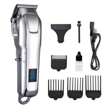 Professional Dog Lover Gift And Dog Mom Love Clippers,Rechargeable Dog Lover Gift And Dog Mom Love Grooming Kit With LED Display For Dog Lover Gift And Dog Mom Loves Cat/Dog Lover Gift And Dog/Cat Mom Loves And Animals,Silver
