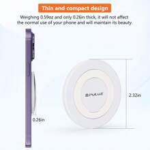 PULUZ Mobile Phone MagSafe Magnetic Makeup Mirror Rear Camera Video Selfie Mirror (White) - White - View 6