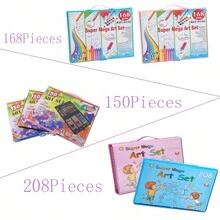 1 Set/68pcs Watercolor Pens, Art Painting Tools, Crayons, Stationery Gift Drawing Set, Writing Supplies, Learning Supplies (Box Color & Pattern Shipped Randomly)