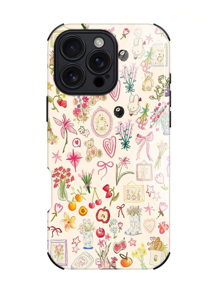 A Stylish Phone Case Does Not Include A Lanyard Or Stand. This 2-In-1 Protective Phone Case, Made Of Soft TPU And PC, Features A Beautiful Watercolor Design And Is Compatible With IPhone 16/16 Plus/16 Pro/16 Pro Max. - 多色 3 - 查看 5