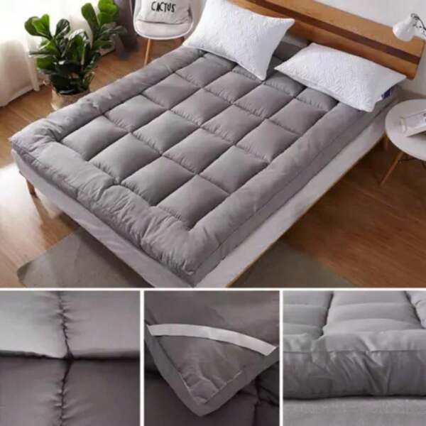 JOLLYVOGUE Thick Mattress Topper Cover Quilted Cooling Mattress Pad Fitted Cover Protector