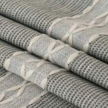 1PC Embroidery Cotton Linen Table Runner Indoor Outdoor Farmhouse Style Coffee Table Runner 90cm With Hand-Tassels For Party Dining Kitchen Decorations - Grey - View 4