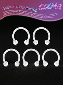 CIZME 5 peças de moda 16G aço inoxidável nariz anel septo clicker para mulheres, adequado como dia dos namorados, presente de natal