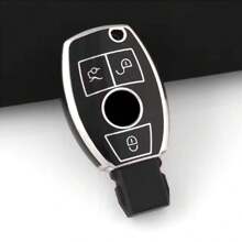 TPU 软质汽车遥控钥匙扣套，适用于梅赛德斯-奔驰 C 级 3 键智能钥匙、GLA200、G300、G350、GLE320、GL-Class、ML-Class、V-Class、Vito、Viano - 耐用且灵活的 TPU 保护，理想的礼物 - 均碼 - 查看 7