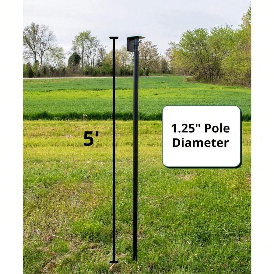 Universal Mounting Pole Kit - Great For Post-Mounted Bird Houses And