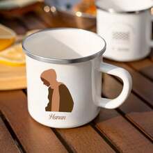 1 件斋月定制名字马克杯、头巾女孩马克杯、穆斯林女孩礼物、抽象女士马克杯、伊斯兰礼物、斋月礼物、个性化马克杯、开斋节礼物 - 白色 - 查看 7