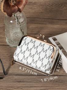 SOUTHLAND&KANGAROO 咖啡色女士复古钱包短款 PU 皮革 S 拉链和搭扣多功能大容量包零钱卡夹轻便时尚现代商务拉链信用卡商务休闲教师节教师礼物周年纪念生日礼物女士白领女士钱包钱包小钱包 - 白色 - 查看 7