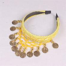 1 Stück Bohemian Stil Strass Kopfkette - Vintage Perlen Stirnband für Frauen, geeignet für Partys, Bühnenauftritte, Bauchtanz, Tanzkopfschmuck