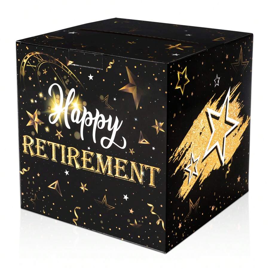 Fowecelt 1 Pc Happy Retirement Party Card Box Decorations, Happy ...