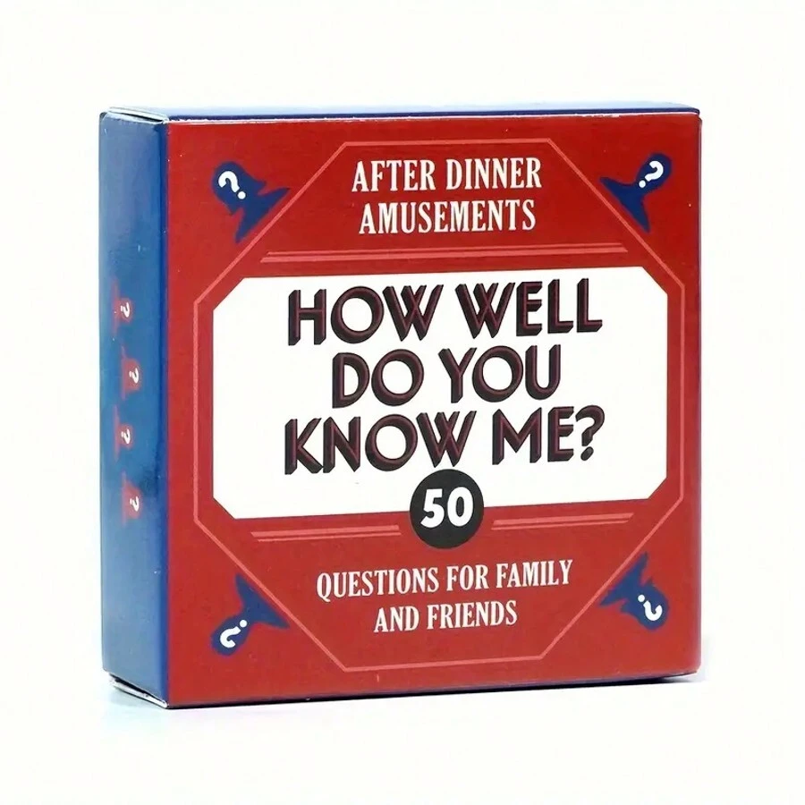 Mini Fun Trivia Game Box - "How Well Do You Know Me?" - Family/Friends Party Game Cards,Board Games, Card Games - Multicolor - View 1