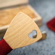 Handcrafted Maple Wooden Bowknot Gift Set - Includes Cufflinks Pocket Square & Gift Box, Perfect For Christmas Gifts, Halloween Decorations, New Year Presents, Weddings, And Party Accessories For Men