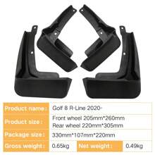 4Pcs Car Mud Flaps Splash Guards Mudguards With Screws Set, All-Weather Front And Rear Wheel Vehicles Sediment Protection, Compatible For Golf 8 2020-2023