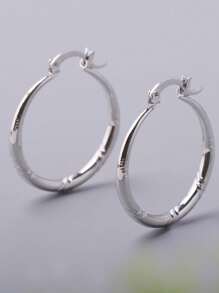 1 Cặp bông tai tròn chạm nổi tông vàng - Vàng - Xem 9