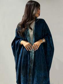 Tie-Dye Long Abaya/Cover-Up, Turkish New Fashion Robe - Mixed Colors - View 1