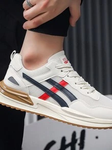 Men's Casual Mesh Sneakers, Versatile Vulcanized Rubber Sole Sport Shoes,Running Trainers, Autumn 2024 New Arrival