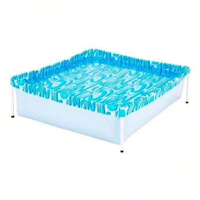 Piscina Infantil Quadrada Estrutural Pvc 400 Litros Mor 1.06 x 1.15 M