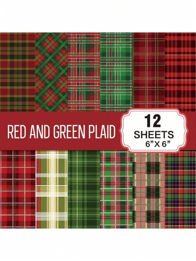 12pcs Vintage Plaid Or Polka Dot DIY Scrapbooking Papers, 6 Inch Vibrant Patterned Art Craft Papers In Blue, Brown Gingham, Colorful Dots Aesthetics Papers For DIY Scrapbook, Diary, Photo Album, Crafts, Bullet Journal, Mixed Media Collage, Card Making, Gift Wrapping, Stationery, Back To School Supplies