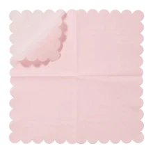 20pcs 16*16cm Yellow, Lotus Root Pink, Blue Fan-Shaped Cocktail Napkins, Disposable Drink Napkins For Daily Use, Lunch, Dinner, Gathering, Wedding, Birthday, Party And More Occasions