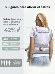 Portabebés multifuncional, asiento de moda para salir con el bebé, material de malla transpirable, diseño de correa más ancha, bolsillos laterales para biberones, bolsa para guardar el móvil, adecuado para bebés de 0 a 3 años cuando salen de casa