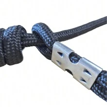 Cabresto de lida para cavalos em cordas poli 10mm ajustável - Preto - Visão 3