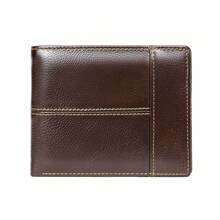 Portefeuille anti-vol RFID en cuir véritable, première couche de cuir de vache, portefeuille d' haut de gamme, style classique à la mode avec plusieurs fentes. Cadeau d'automne pour hommes, portefeuille pour homme, petit portefeuille pour homme, portefeuille en cuir