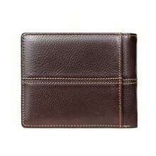 Portefeuille anti-vol RFID en cuir véritable, première couche de cuir de vache, portefeuille d' haut de gamme, style classique à la mode avec plusieurs fentes. Cadeau d'automne pour hommes, portefeuille pour homme, petit portefeuille pour homme, portefeuille en cuir