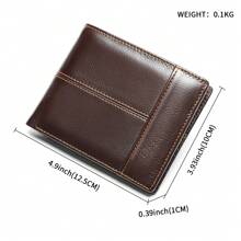 Portefeuille anti-vol RFID en cuir véritable, première couche de cuir de vache, portefeuille d' haut de gamme, style classique à la mode avec plusieurs fentes. Cadeau d'automne pour hommes, portefeuille pour homme, petit portefeuille pour homme, portefeuille en cuir