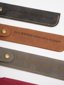 Customization 1pc Solid Color Pen Bag, Pu Leather Pen Bag, Anti-Scratch Pen Cover, Advertising Gift, Business Gift, Office Dorm Accessories (Without Pen Only Bag) Back To School,Multi-Functional,Ornamental,Reusable,Modern,Colorful,Cute,Vintage,Cartoon,Kawaii,Custom,Personalized,Unique,Customized,Workers,Clients,Students,For Business/Work/Office,For School,School Supplies