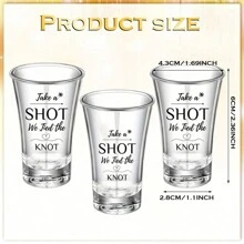 30 件婚礼小酒杯，供宾客使用，亚克力婚礼礼品套装 1.2 盎司，配有 Take A Shot We Tied The Knot 标签、感谢标签和欧根纱袋，适用于复活节、复活节装饰、婚礼、婚礼用品、生日装饰、毕业装饰、婚礼、单身派对、派对礼品、毕业装饰、伴娘礼物、圣诞节 - 彩色 - 查看 2