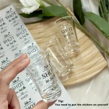 30 件婚礼小酒杯，供宾客使用，亚克力婚礼礼品套装 1.2 盎司，配有 Take A Shot We Tied The Knot 标签、感谢标签和欧根纱袋，适用于复活节、复活节装饰、婚礼、婚礼用品、生日装饰、毕业装饰、婚礼、单身派对、派对礼品、毕业装饰、伴娘礼物、圣诞节 - 彩色 - 查看 6
