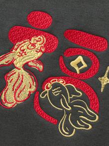 mini bala ملابس علوية كنزة فلانيل دافئة بأكمام طويلة للأولاد والبنات، موديل شتوي دافئ للعام الجديد - رمادي الحديد - مشاهدة 7