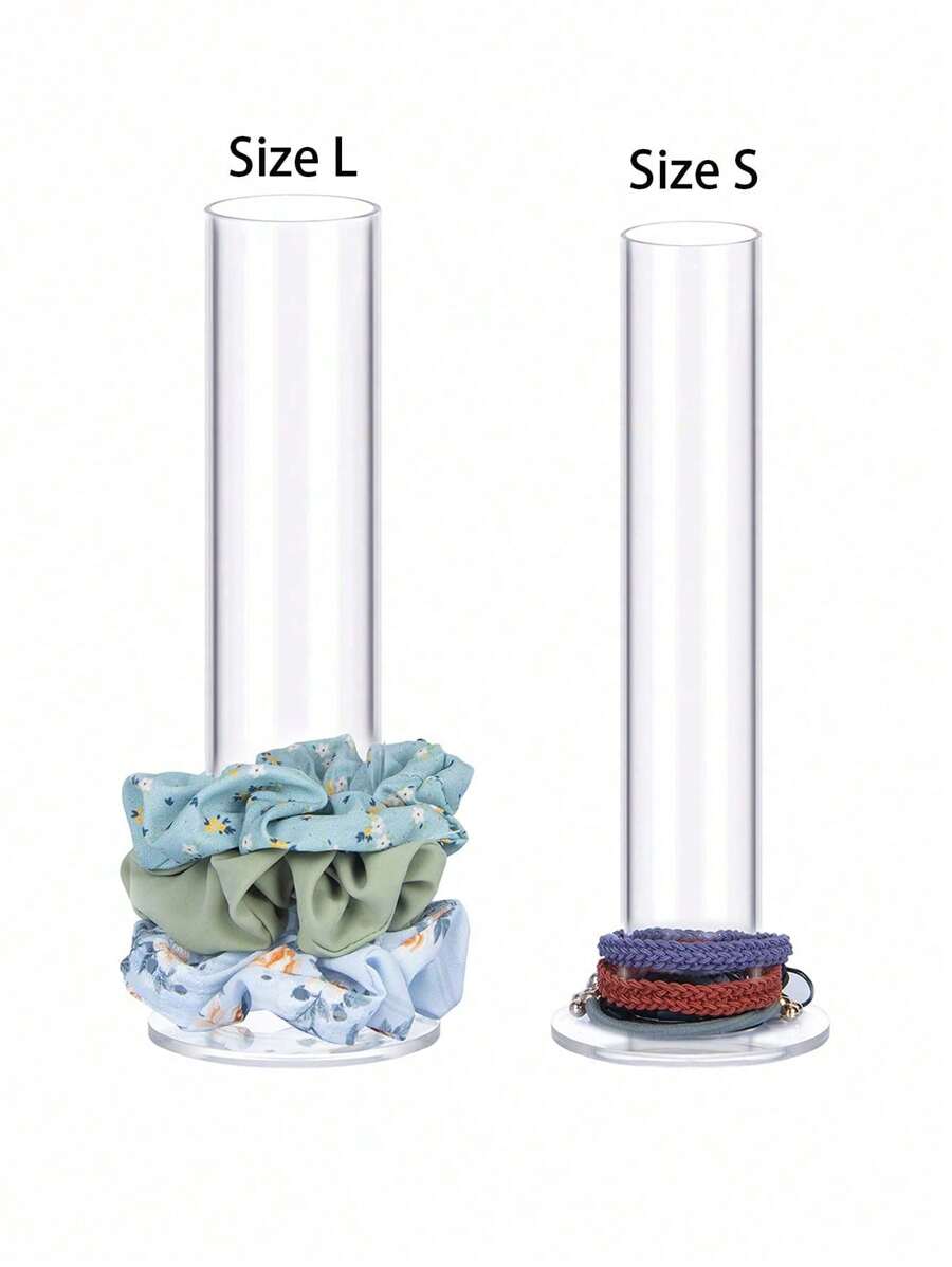 1pc Acrylic Scrunchie Holder Organizer, Hair Accessories Hair Ties Display Stand, Clear Organizer For Bracelets Bangle Watches -Women Teen Girls Gifts, Gift For Back To School