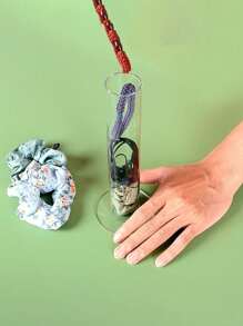 1pc Acrylic Scrunchie Holder Organizer, Hair Accessories Hair Ties Display Stand, Clear Organizer For Bracelets Bangle Watches -Women Teen Girls Gifts, Gift For Back To School