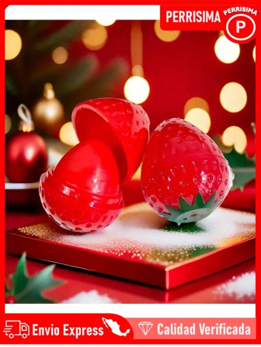 24 Strawberry Lip Balm Moisturizing Lips - 6 PIECES - View 1