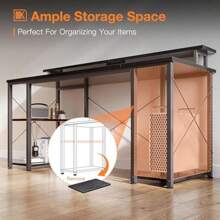 ODK Computer Desk With Shelves 120 X 50 Cm Gaming Desk With Storage Home Office Desk Modern Simple Style PC Desk Stable Workstation Black - Black-120x50cm - View 4