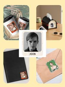 90pcs Customized Photo Color Cartoon Name Stickers, Personalized Name Stickers, Customized Vertical Rectangular Shape Color Picture Cartoon Stickers, Waterproof Personalized Labels, School Stationery