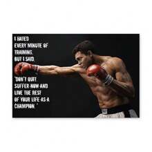 1 件装墙面艺术海报无框拳击励志帆布画每个人都有计划直到他们被打到嘴巴海报印刷品迈克泰森墙面艺术流行 - 彩色 - 查看 31