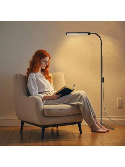 1PC Gooseneck Led Vloer Lamp, Adjustable Temperature Dimmable, Reading In Living Rooms, Bedrooms, Offices, Multipurpose Lighting Eyelash Extensions, Makeup, Skincare