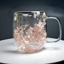 1個 250ml 雙層玻璃咖啡杯馬克杯，內含乾燥花，適合酒吧、辦公室、廚房裝飾，適用於婚禮季、派對，可作為生日禮物、情人節禮物、新年禮物送給愛人、老師、朋友和家人 - 彩色 - 查看 15