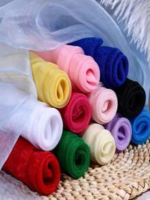 1 Stück seidig weiches Tüll-Organza Gewebe, hohe Dichte, DIY Tüll Rock, Kleid, Hochzeitsdekoration