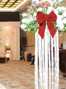 6pcs Red Bow - Christmas Wreath Bow,With Clip- Great For Large Gifts - Indoor/Outdoor Use - Waterproof Velvet - Attachment Tie Included For Holiday Arrangement Wreath DIY Garland Holiday Decor Winter Greenery,Winter Holiday Xmas Wreath Garland Home Garden Party Decoration,Christmas Tree Decorations,Xmas Decorations,Christmas Tree Decoration,Christmas Table Decorations (Red) - Red - View 8