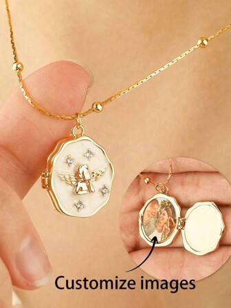 Collar personalizado para mujer, collar personalizado, regalo ideal para novia, Día de la Madre, Navidad, Halloween, San Valentín Dorado, Estilo Rosado, Moda de Otoño, Vintage, Unisex, Simple, Casual, Hipster, Gótico, Punk Personalizado, Único, Regalo Ideal para Ella, Novio, Novia, Papá, Mamá, Familia, Amigos, Mascotas, Hijo, Hija, Abuelos para Aniversarios, San Valentín, Día de la Madre, Cumpleaños, Graduación, Día del Padre, Bodas, Para Uso Diario, Para Fiestas, Para el Baile de Graduación