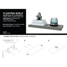 Iva Floating Shelf In Melamine X2 Taupe