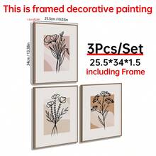 3pcs Floral Print Unframed Painting - Multicolor - View 17